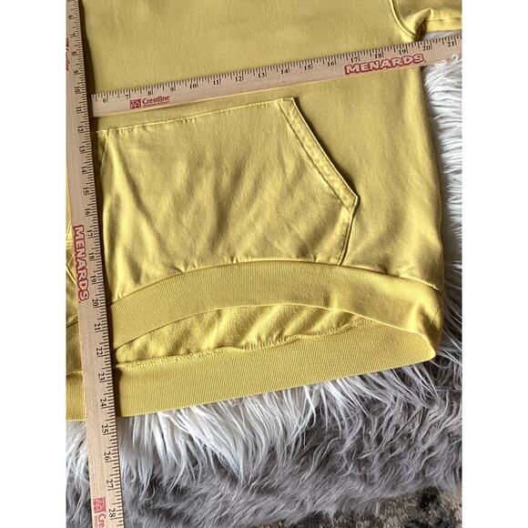 Athleta Girl x Simone Biles Yellow Hoodie warm up midi sweatshirt youth Size L12 - Picture 11 of 11